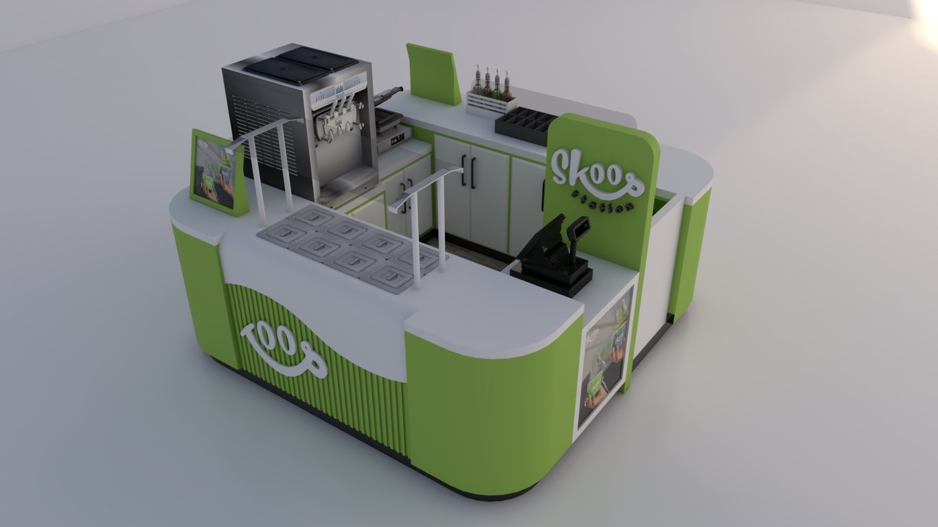 Skoop Station cozy ice cream cafe with colorful scoops and happy vibes